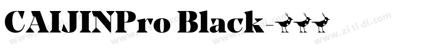 CAIJINPro Black字体转换 CAIJINPro Black字体转换